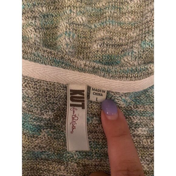 Kut from the Cloth women's multicolor sleeveless tank with size accent zips Lrg - Picture 5 of 8